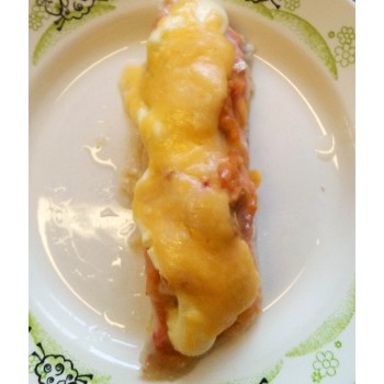 Кета, запечённая с овощами